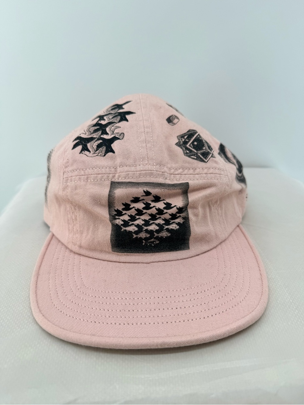Supreme M.C. Escher Camp Cap Pink SS17 Brand New Authentic Adjustable Hat